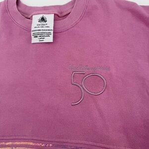 Disney World 50th Anniversary Purple Iridescent Sequin Spirt Jersey Large